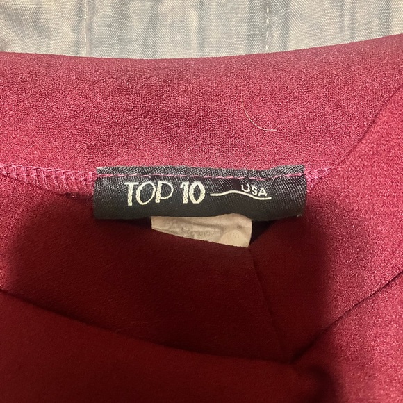 Red Ruffled Off-Shoulder Midi Dress - Picture 3 of 3